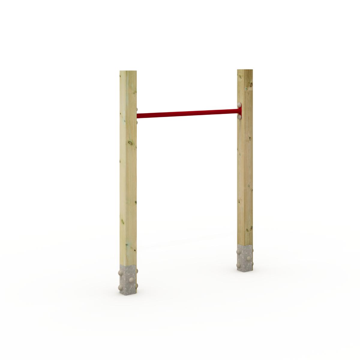Profi Spielplatz-Reckstange PRO Tumble 201P - Wetterfeste Turnstange für Schule & Kita inklusive Anker - Maße 108x9x151 cm - Robustes Design Wickey