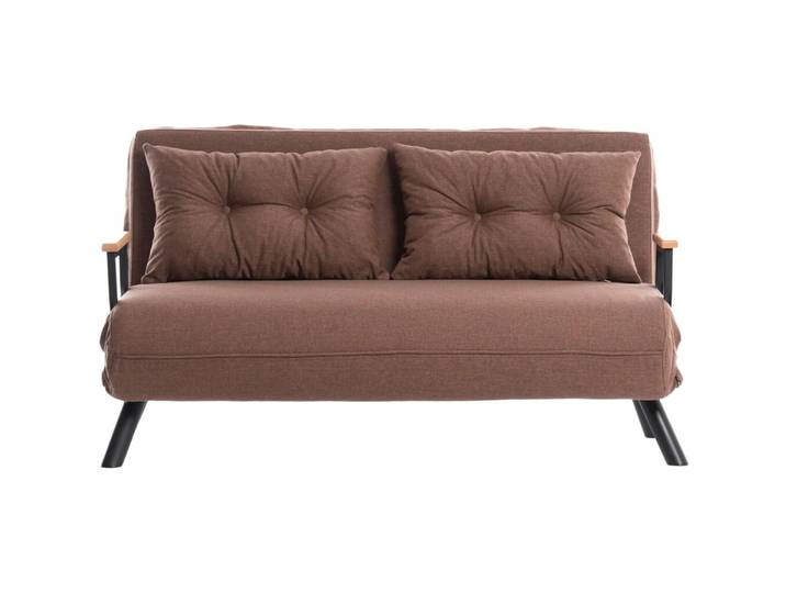 Bettsofa Foldbar hellbraun Leinen B 133 T 50 cm - Bettsofa