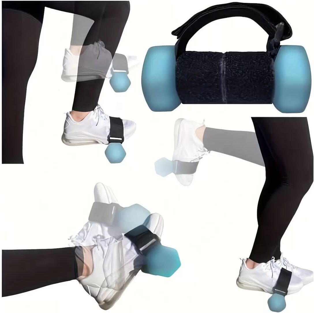 INF 2er-Set verstellbare Nylon-Knöchelriemen für Kurzhantel- und Kabelbein-Workouts, Schwarz