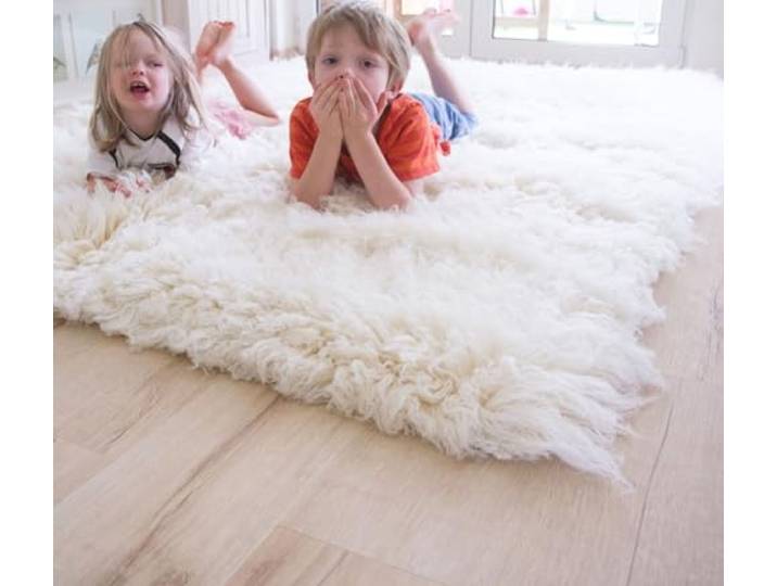 Steffensmeier Flokati 3000 Teppich Natur original griechischer Hirtenteppich Hochflor 100% Schurwolle aus Neuseeland, Größe: 70x140 cm