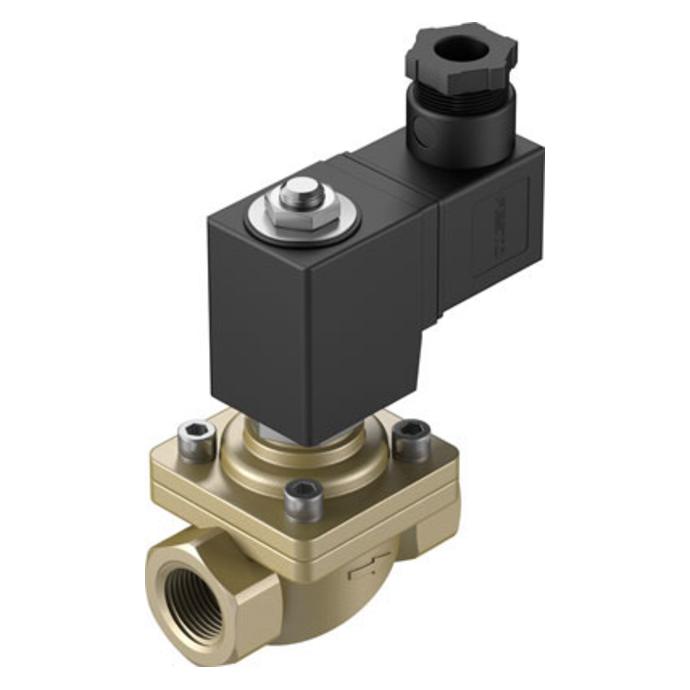 Festo 2/2 Way Solenoid Valve, NC, Female G1/2 (VZWF-B-L-M22C-G12-135-1P4-10)