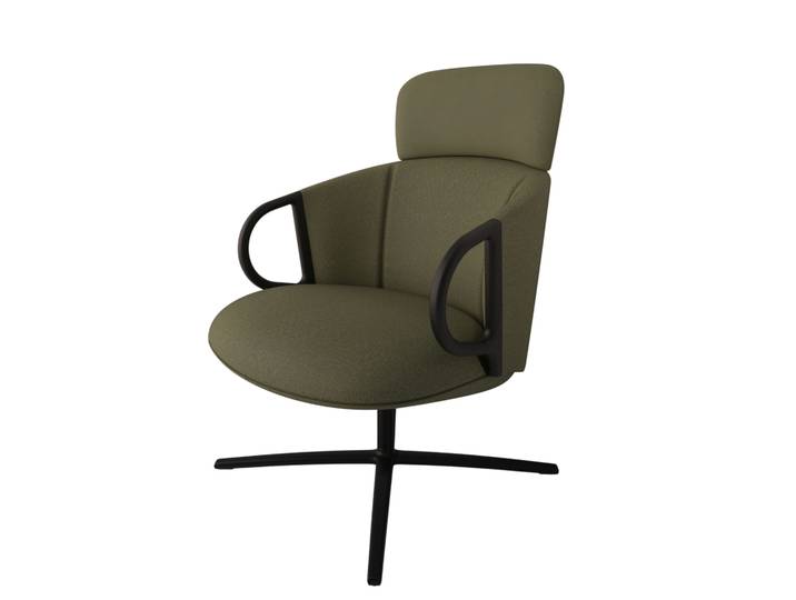 Lounge Sessel Gaber Cucaracha mit hoher Rückenlehne, Grün, Neu