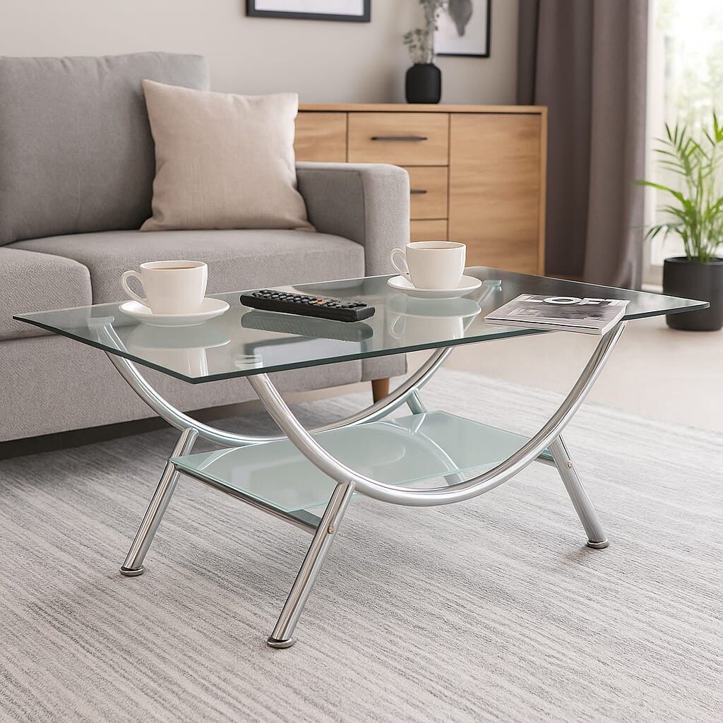 B2B Partner Glas-Couchtisch TEA, 120x60 cm