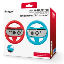 Steuerrad für Nintendo Switch 2  Lenkräder für Joycon 2er Set (Rot)