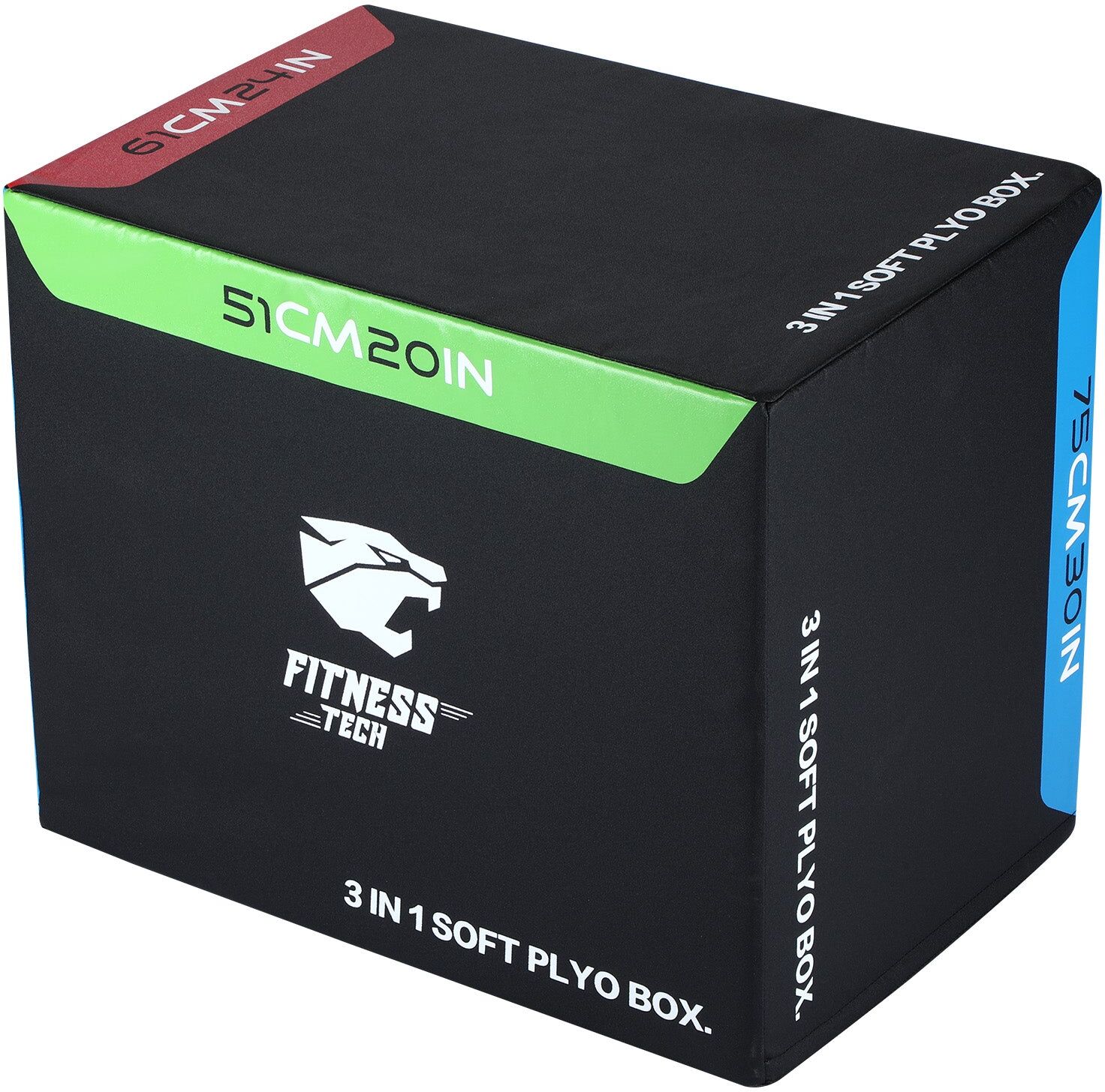 Fitness Tech Cajón pliométrico Foam . Negro