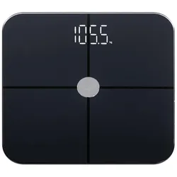 Adler AD 8187 Smart Badezimmerwaage mit App 180 kg Schwarz