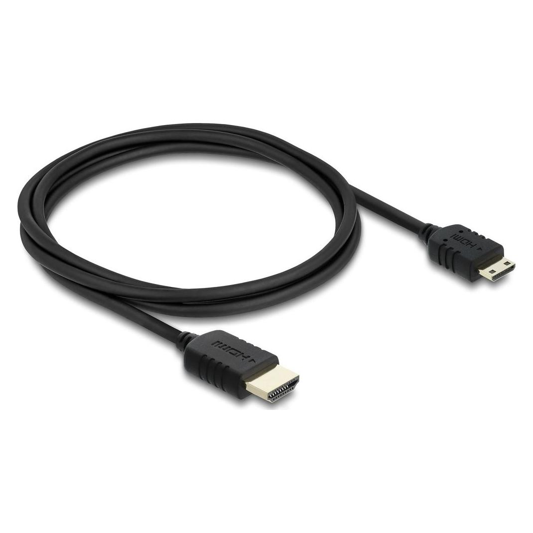 Delock Koaxiales High Speed HDMI Kabel HDMI Stecker zu Mini HDMI Stecker 8K 60 H (1 m) (417860)