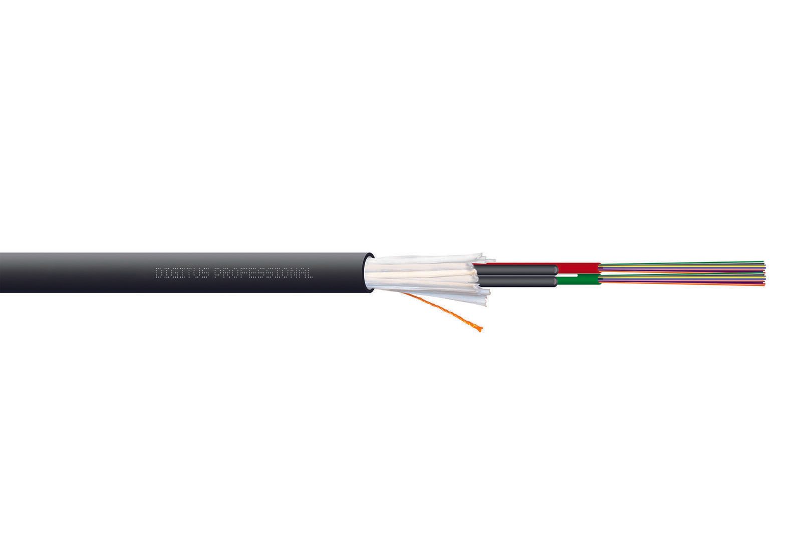 Digitus Verlegekabel Innen/Außen A/I-DQ (ZN) BH 9/125µ OS2, 24 Fasern, BauPVO Dca, LSZH DK-39242-U
