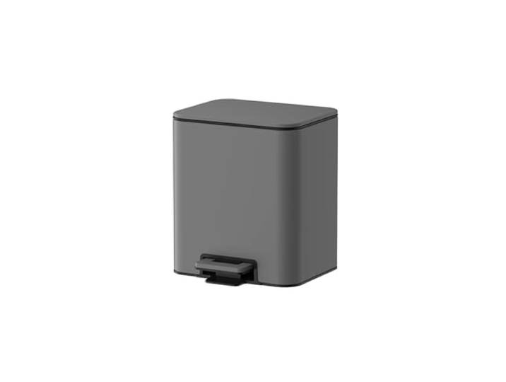 YUHANXINHESHE Haushalt Edelstahl Mülleimer Wohnzimmer Schlafzimmer Büro Altpapierkorb Mit Abdeckung(Gray,Large)