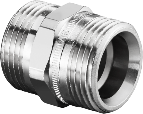 Oventrop Doppelnippel 1028263 3/4"x3/4", Messing vernickelt