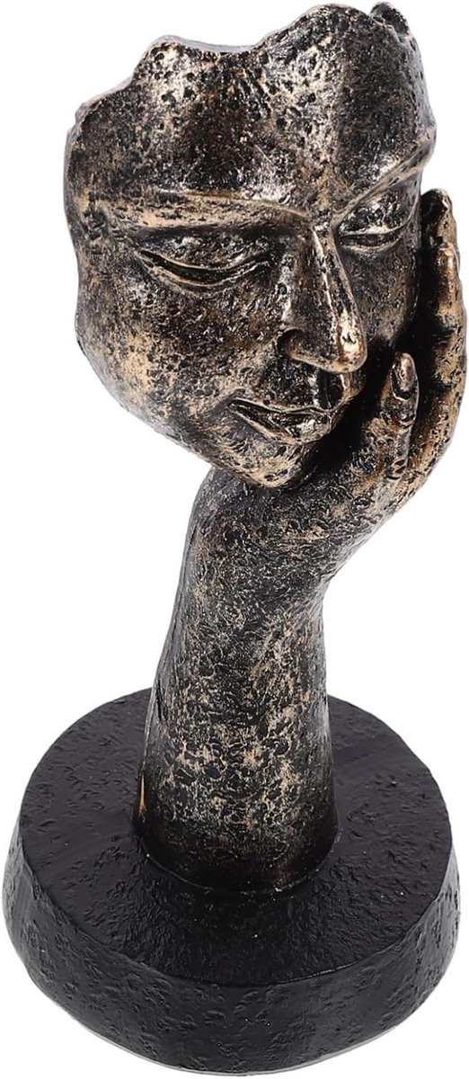Abstract Denker Beeld - Modern Hars Figuur voor Kantoor Decoratie - Hoogte: 15 cm
