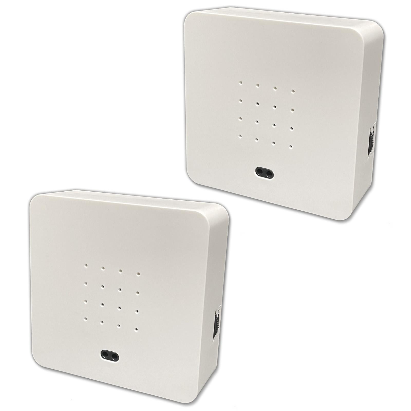 Set van 2 HAC24 geluidsboxen met vogelgeluiden en bewegingssensor, wit