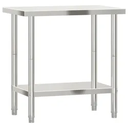 Helloshop26 - Professioneller Küchenarbeitstisch 82,5 x 55 x 85 cm Edelstahl 02_0045407