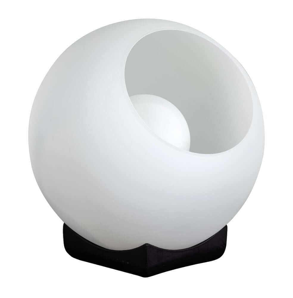 ETH Glazen tafellamp Orb Opal wit en transparant, Diameter: 25 cm