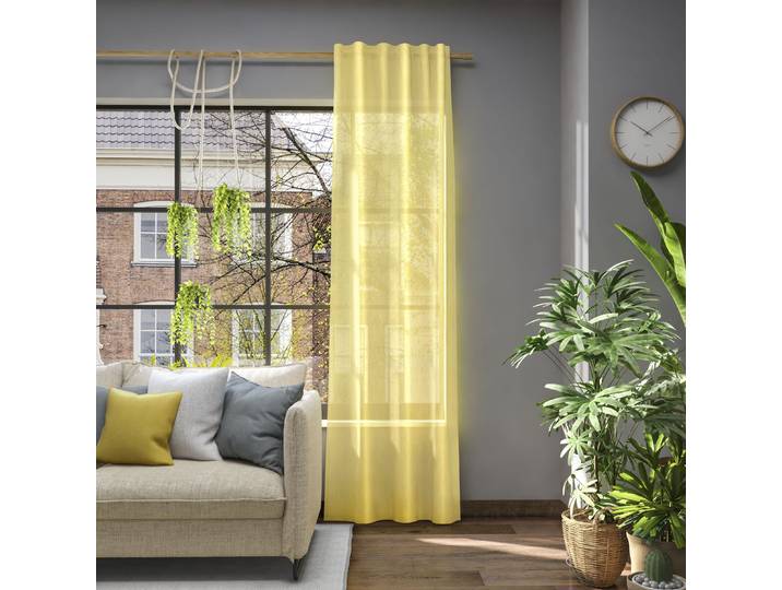 Vorhang NEUTEX FOR YOU Libre-ECO , gelb, B:142cm H:120cm, Jacquard, Polyester, Gardinen, Vorhang, nach Mass