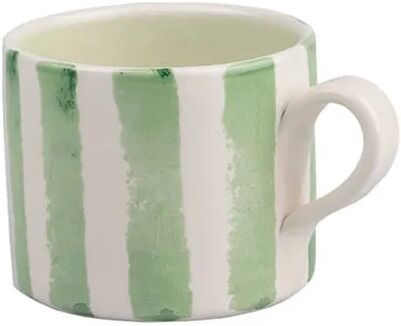 Selbrae House Large Green Stripe Ceramic Mug