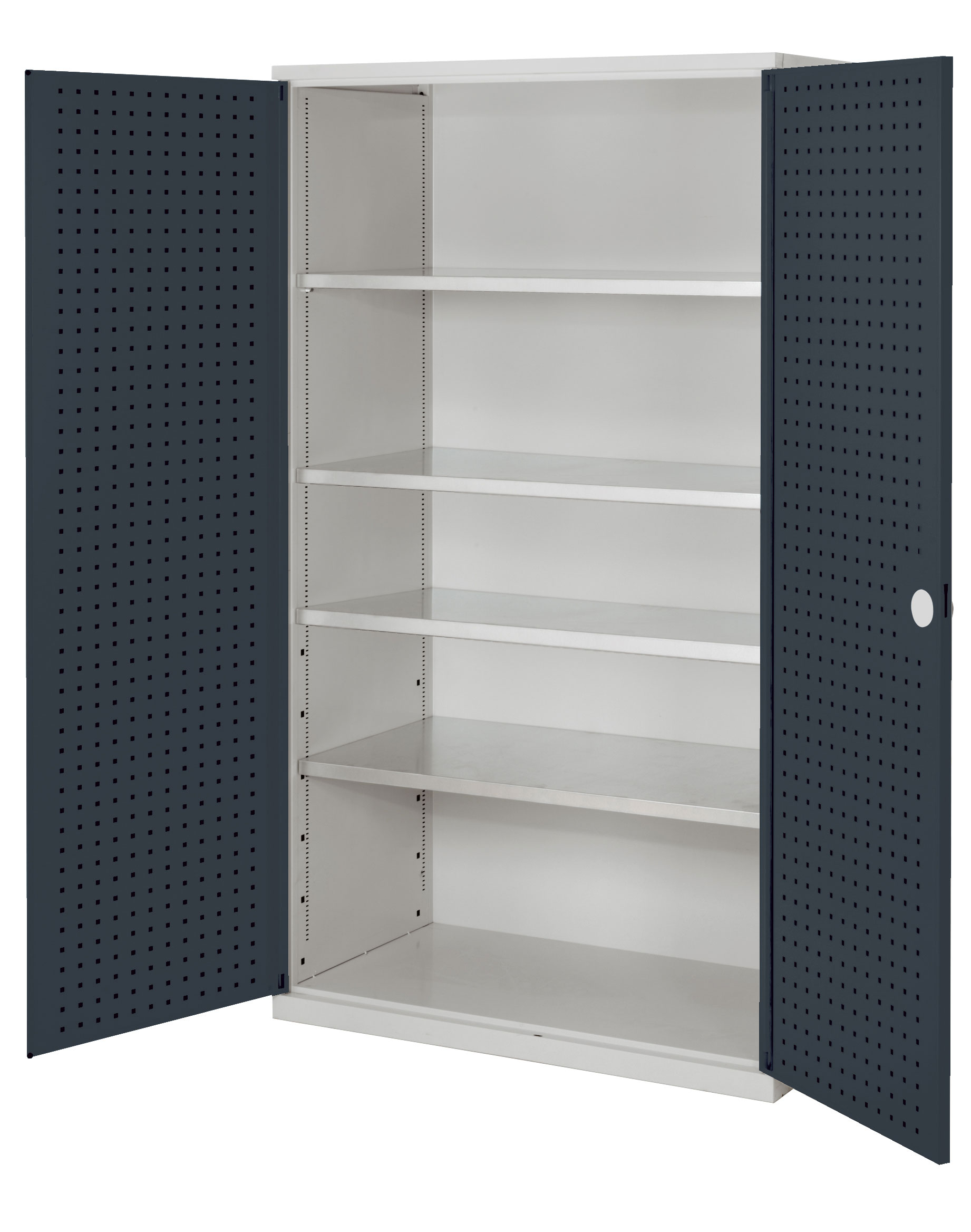 Kappes Systeme Kappes ®RasterPlan Großvolumenschränke 1950x1130x590mm Lochplattentüren Modell 1 anthrazitgrau