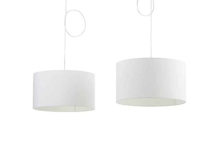 Helestra Hängelampe Certo, dimmbar, weiß / opal, für Wohn- / Esszimmer, Textil / Stoff / Seide, Modern, Pendelleuchte