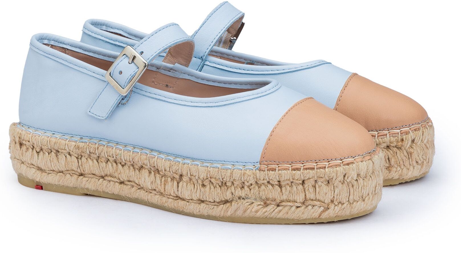 Espadrille LLOYD "Hochwertiger Ballerina", Damen, Gr. 37, atmungsaktiv, blau, Leder, gemustert, Schuhe Espadrille, mit klassischem Design