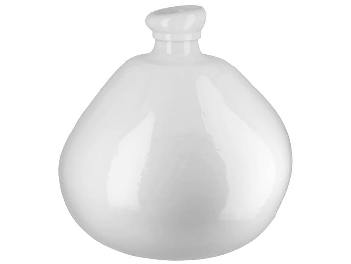Tischvase GILDE Vase organisch Sylt weiss H. 32 cm , weiß, B:31,5cm H:32cm T:31,5cm Ø:31,5cm, Glas, Vasen, Tischvase, Vase, Sylt, maritim, nordisch, zeitlos, elegant, Geschenkartikel