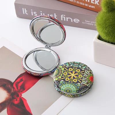 Fusion Finds Bohemian Compact Makeup Mirror Vintage Round Folding Pocket Mirror For Travel & Daily Touch Ups 4