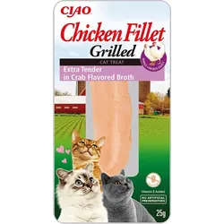 INABA CAT Extra zartes gegrilltes Hühnerfilet in Krabbenbrühe 25g