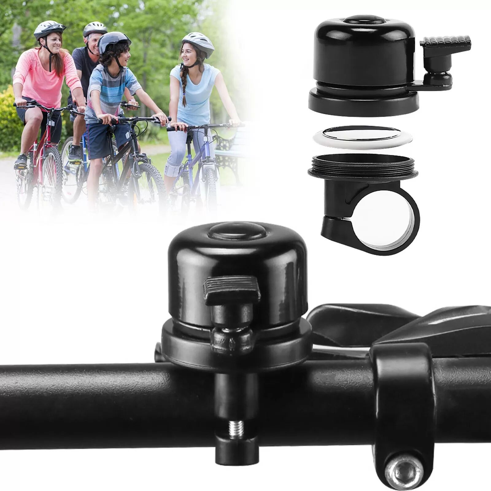 INF Sonnette de vélo avec support Airtag