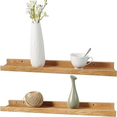 No "24-36-48 in Floating Shelves Wall Mounted Set of 2 - 24""D x 4""W x 1.5""H"