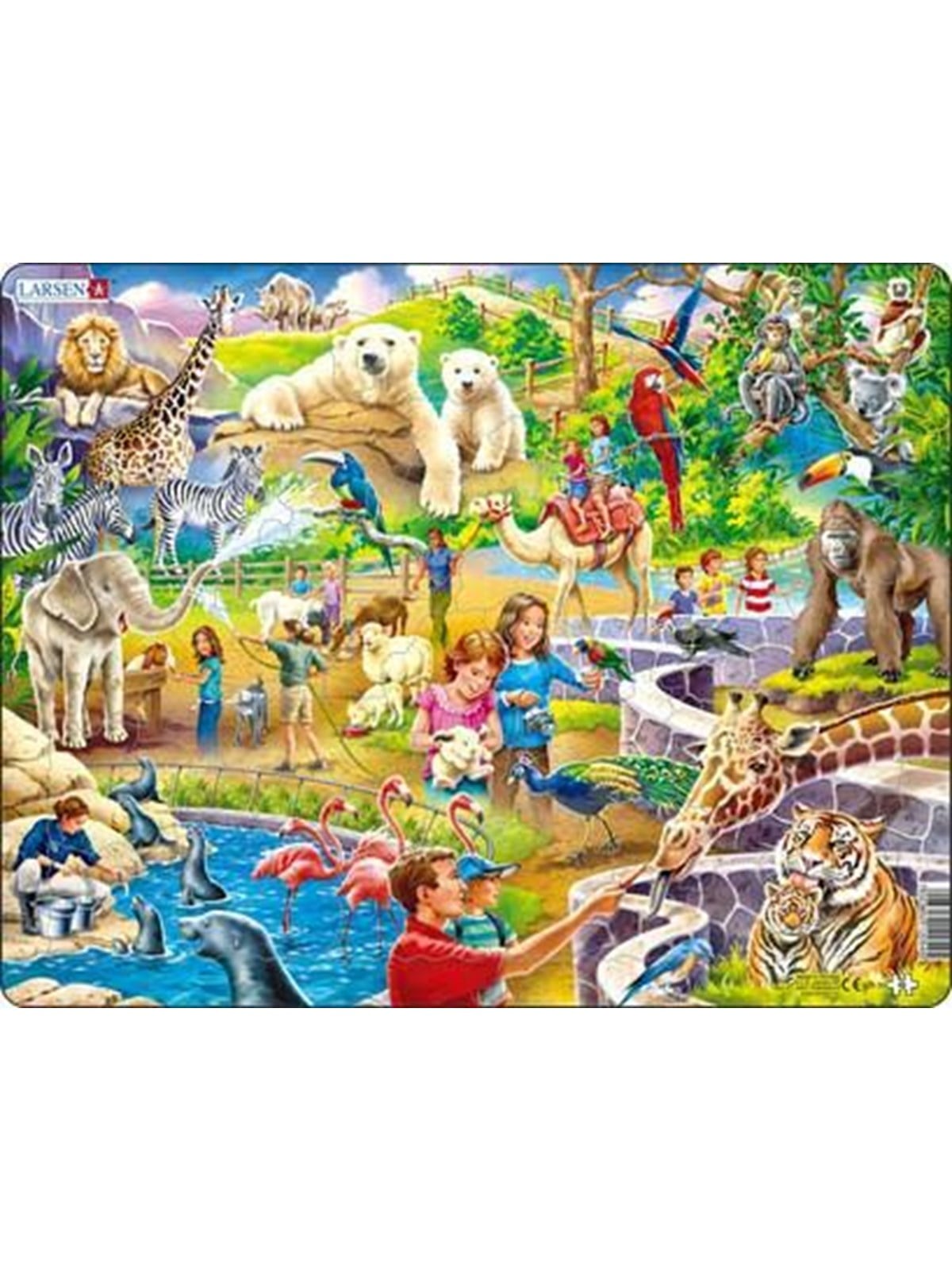Larsen Puzzles Zoo Jigsaw Puzzle - 48 pieces Maxi (36.5 x 28.5 cm) 2D Puzzles