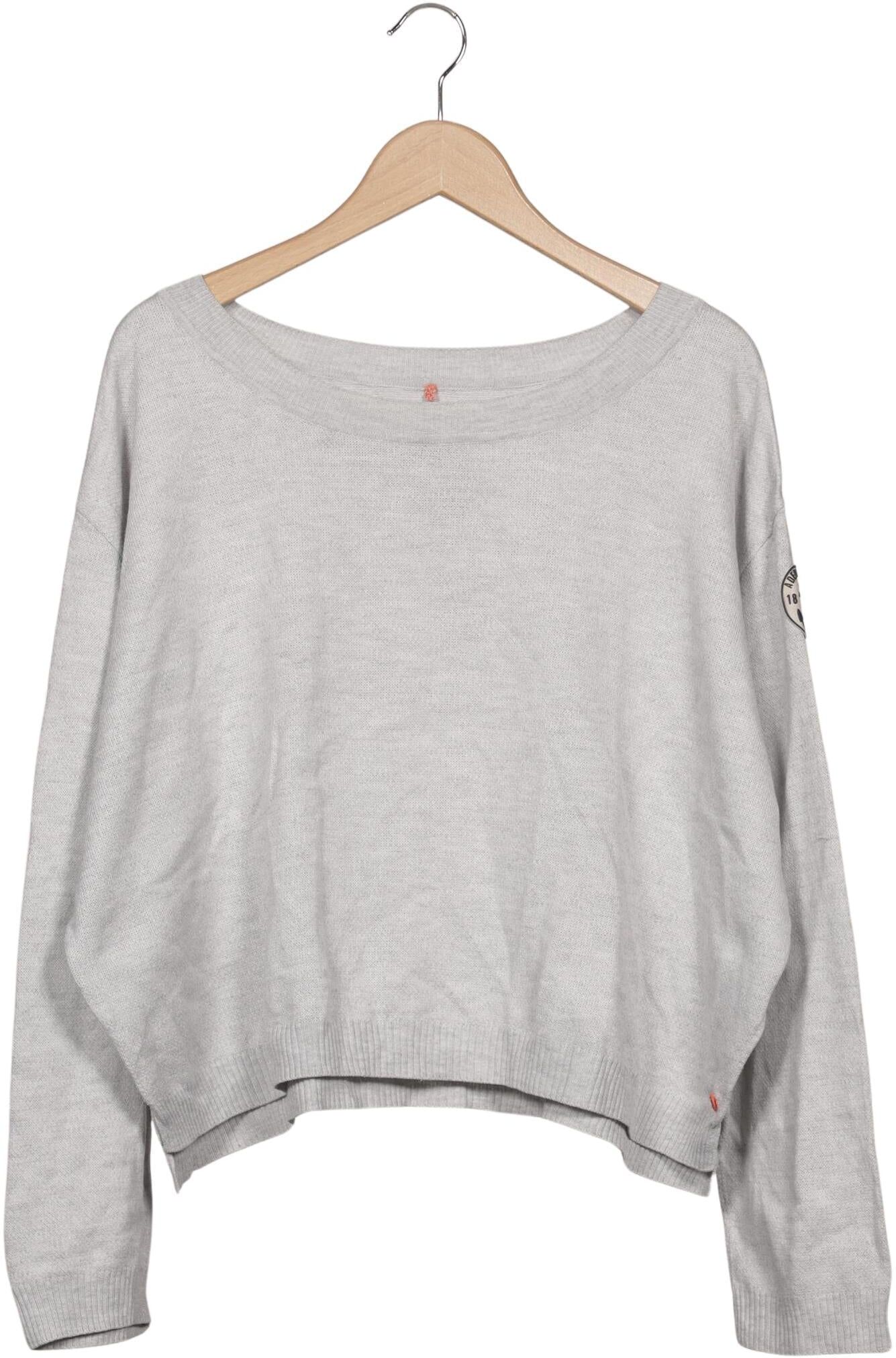 Adenauer & Co Damen Pullover, Grau, Gr. S, Baumwolle - Second Hand