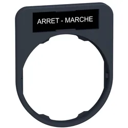 Schneider Electric ZBYF2166 Schildträger 40x50mm, mit Schild ARRET-MARCHE, für Harmony 30mm