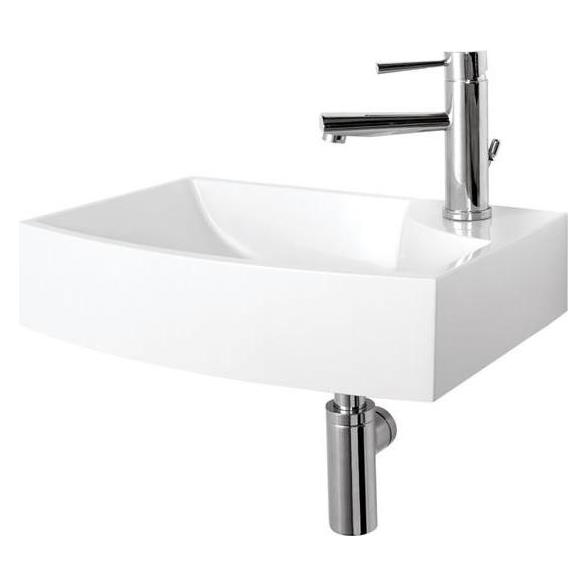 PAA MINI STEP washbasin cast stone white (470 mm) (EVSIMST/00)