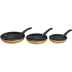 Pfannenset Goldy Goldfarben, 3-teilig