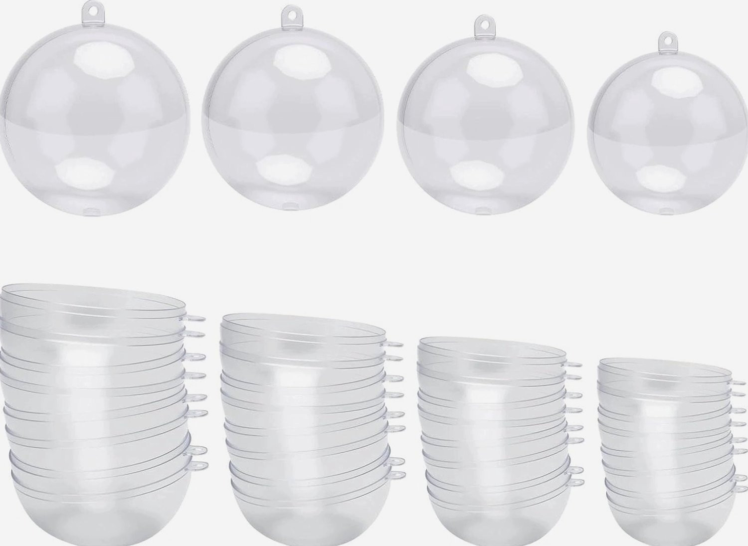 20x Transparante Plastic Kerstballen voor Decoratie en Vulling