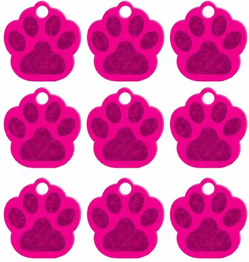 Inspire Curations PawGuard Personalized Pet ID Tags For Dogs & Cats burgundy 27x28x1 Mm