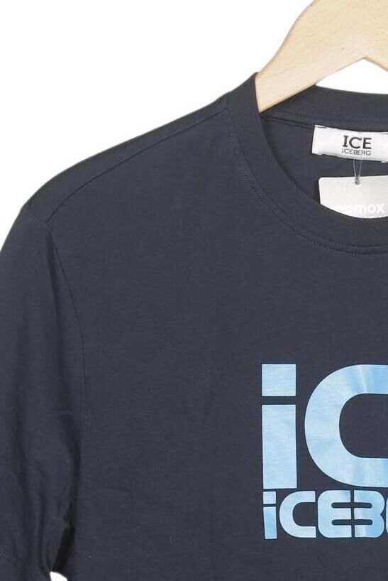 Ice Iceberg Herren T-Shirt, Marineblau, Gr. M, Baumwolle - Second Hand