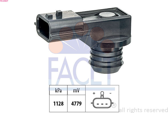 Facet Drucksensor, Bremskraftverstärker 10.3427 Für Nissan