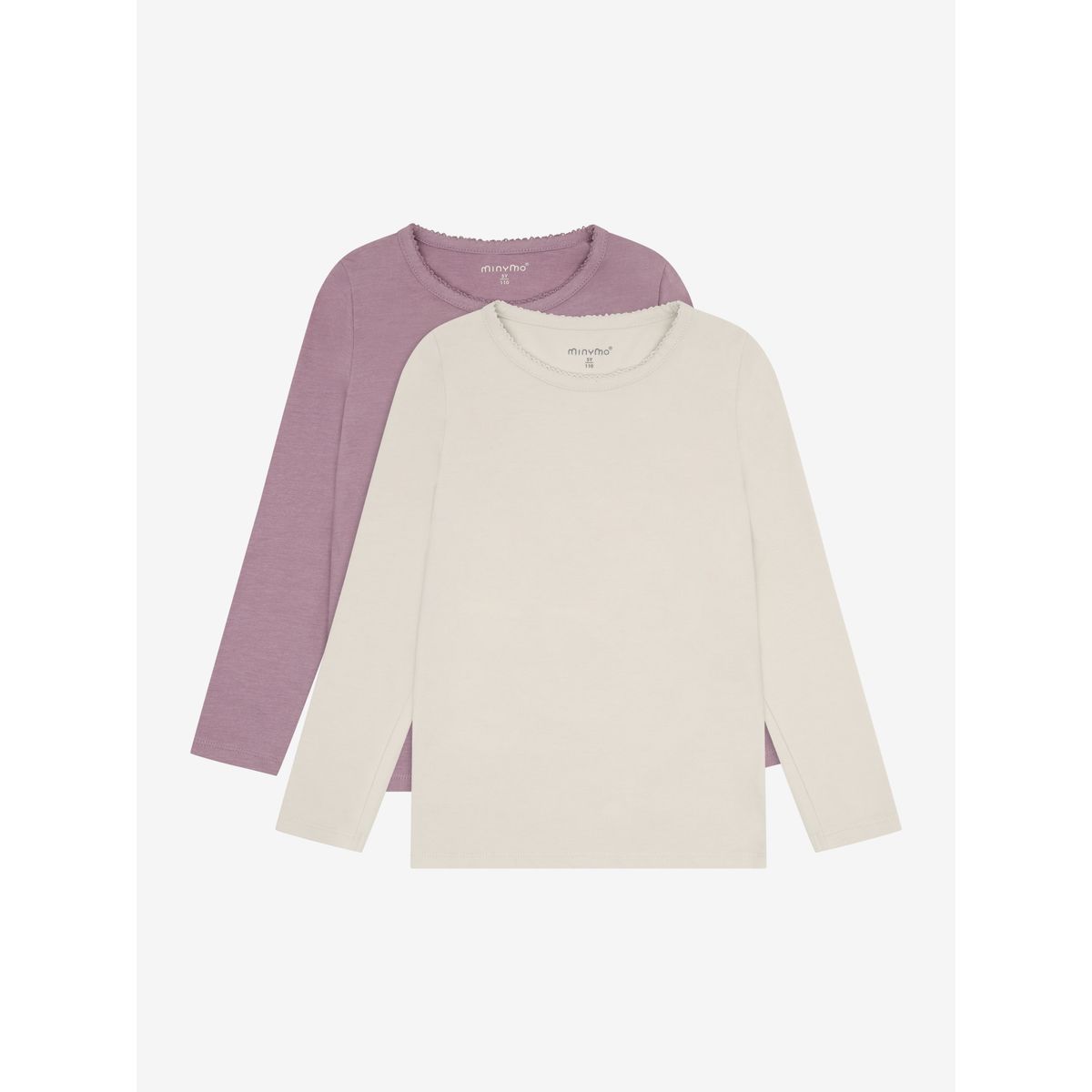 Minymo Basic 35 -t-shirt LS (2-pack) elderberry (6700) 86 3935-6700-86