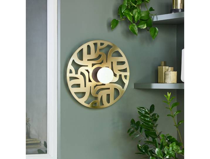 Applique murale Labyrinthe, Ø 40 cm laiton - MARKET SET - Salon / séjour - Design - Métal - Rond