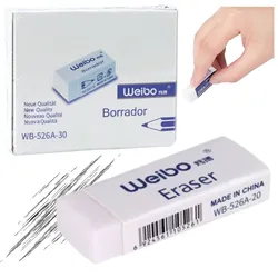 Weißer Radiergummi für die Schule und das Büro WB-526A -30 4cm