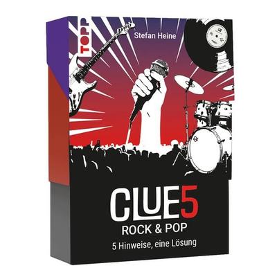 CLUE5 & Rock & Pop. 5 Hinweise, nur eine Lösung. Das Trend-Quiz für deine Tasche