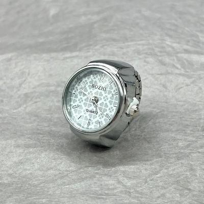 Uplift Essentials Vintage Finger Ring Watch Quartz Adjustable Design white steel