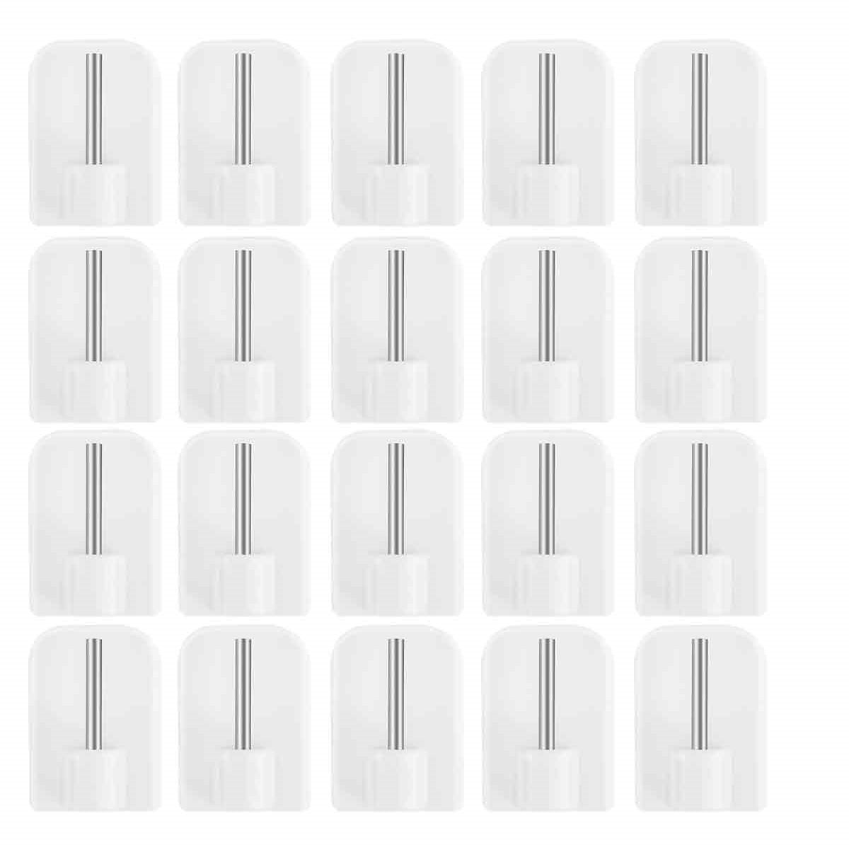 EXCITAT Zelfklevende gordijnhaken, 20 stuks, Wit