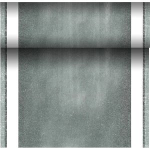 Papstar Tischläufer Royal Collection Chalk, 88520, grau / weiß, aus Papiergewebe, auf Rolle, 40 cm x 24 m