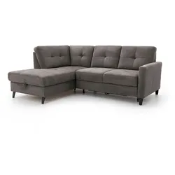sit & more Ecksofa Valona Stoff Grau Dunkelgrau