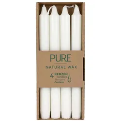 PURE Natural Wax Stabkerze - natural 4Stk.