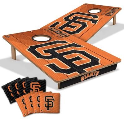 Skip's Garage San Francisco Giants MLB Tailgate Cornhole Board Set