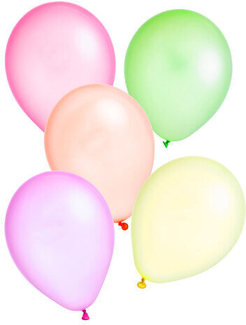 Luftballons Neon", 25 cm Ø, 50 Stück
