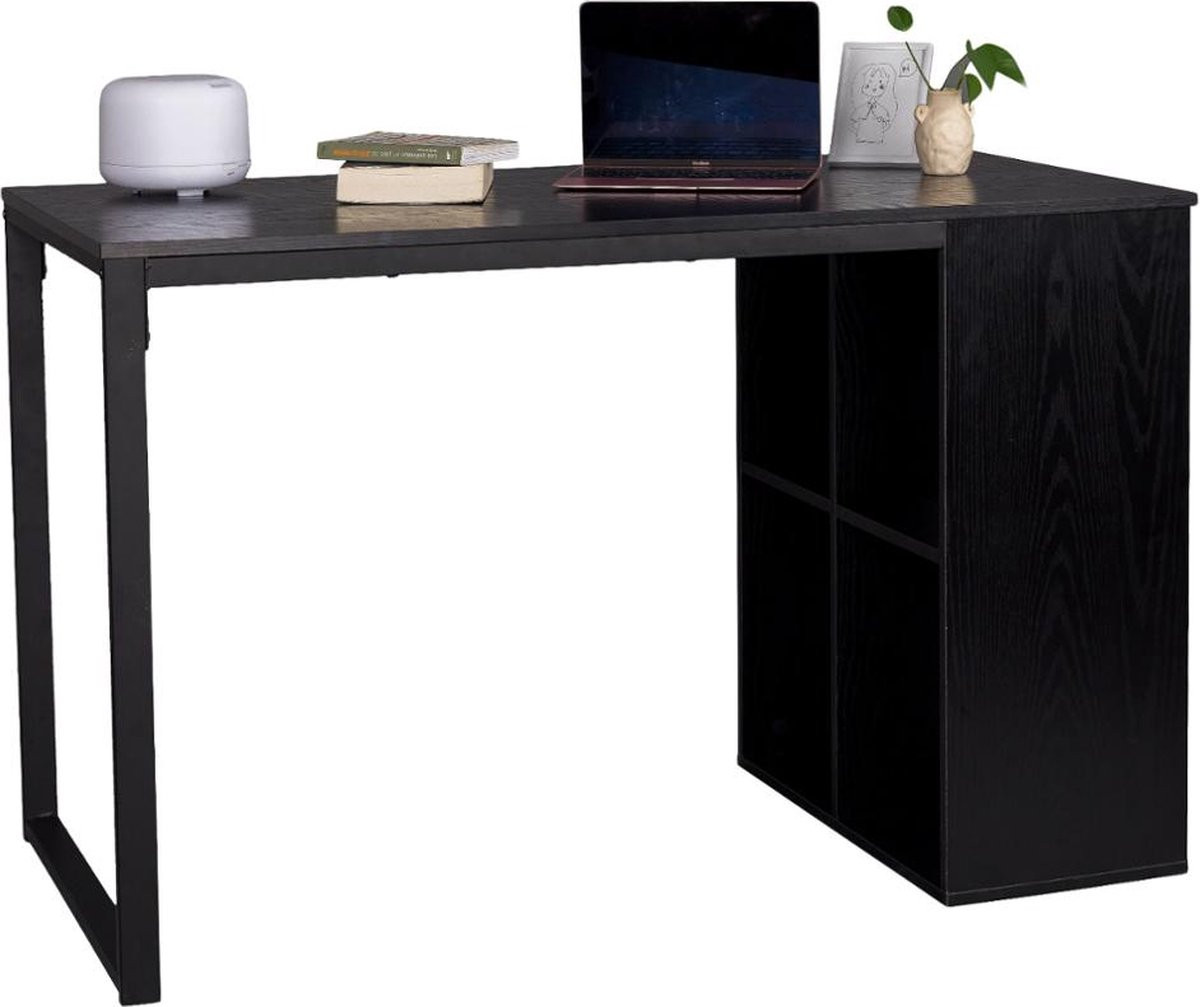 Simpel Luxe Bureau - Vintage Industrieel Laptop Bureau - Zwart