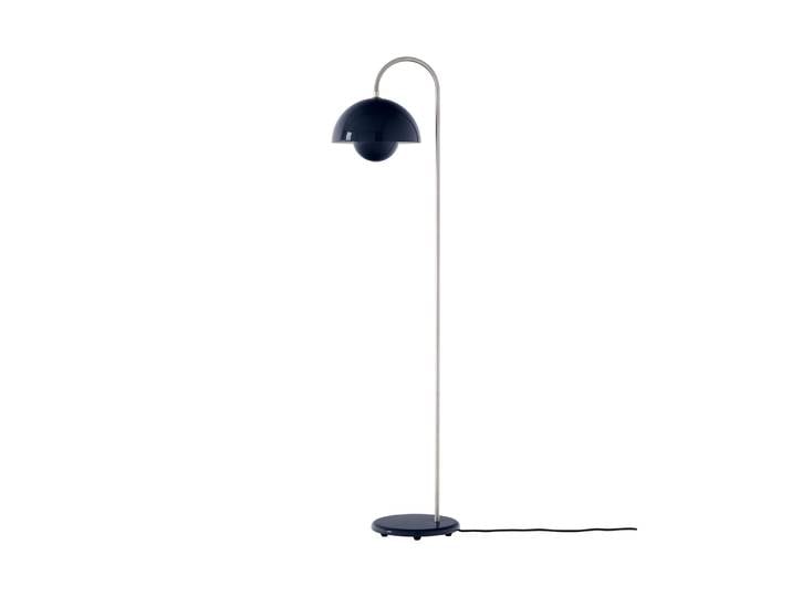 &tradition - Lampadaire FlowerPot - Bleu - Acier - Designer Verner Panton